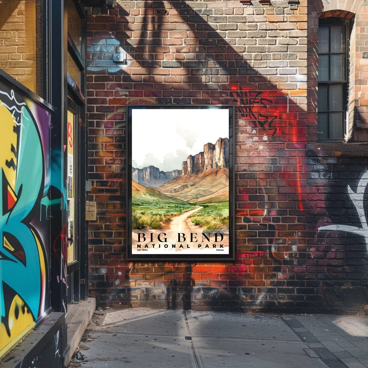 Big Bend Watercolor Wall Art Poster