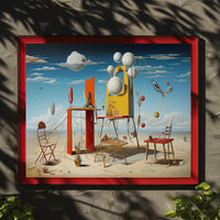 Surreal Desert Dreamscape Artistic Poster