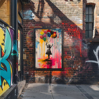 Innocence Meets Street Art: Vibrant Colors Artistic Poster