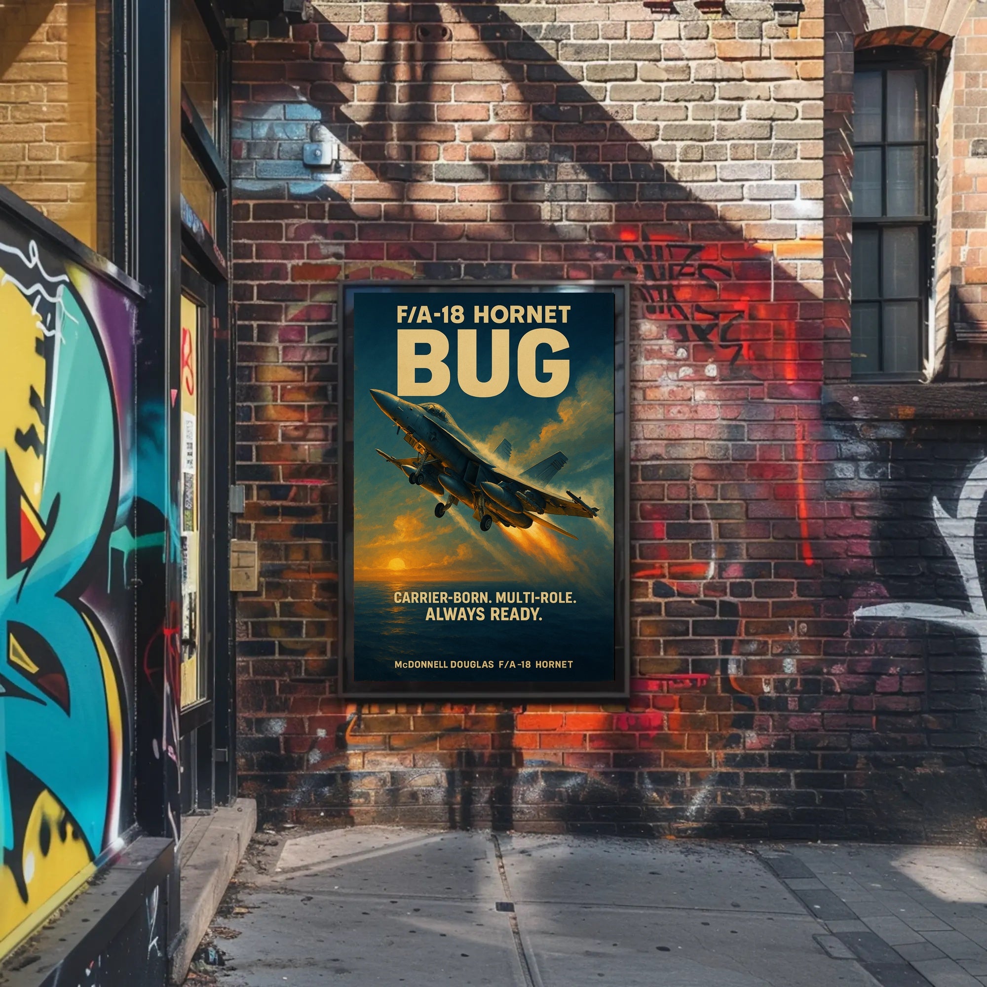 F/A-18 Hornet Combat Jet Poster