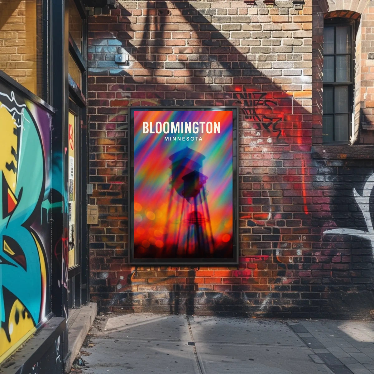 Bloomington Minnesota Scenic Digital Painting Urban Life Art Decor Lovers Wanderlust Spirit Poster