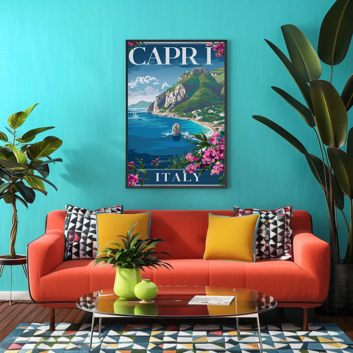 Capri Italy Vintage Poster