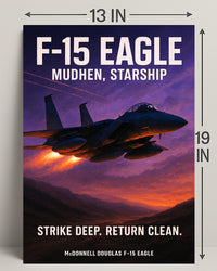 F-15 Eagle Mudhen, Starship Poster PosterGoat