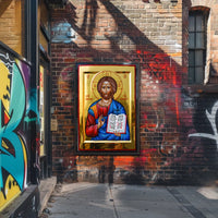 Icon of Christ Pantocrator Poster