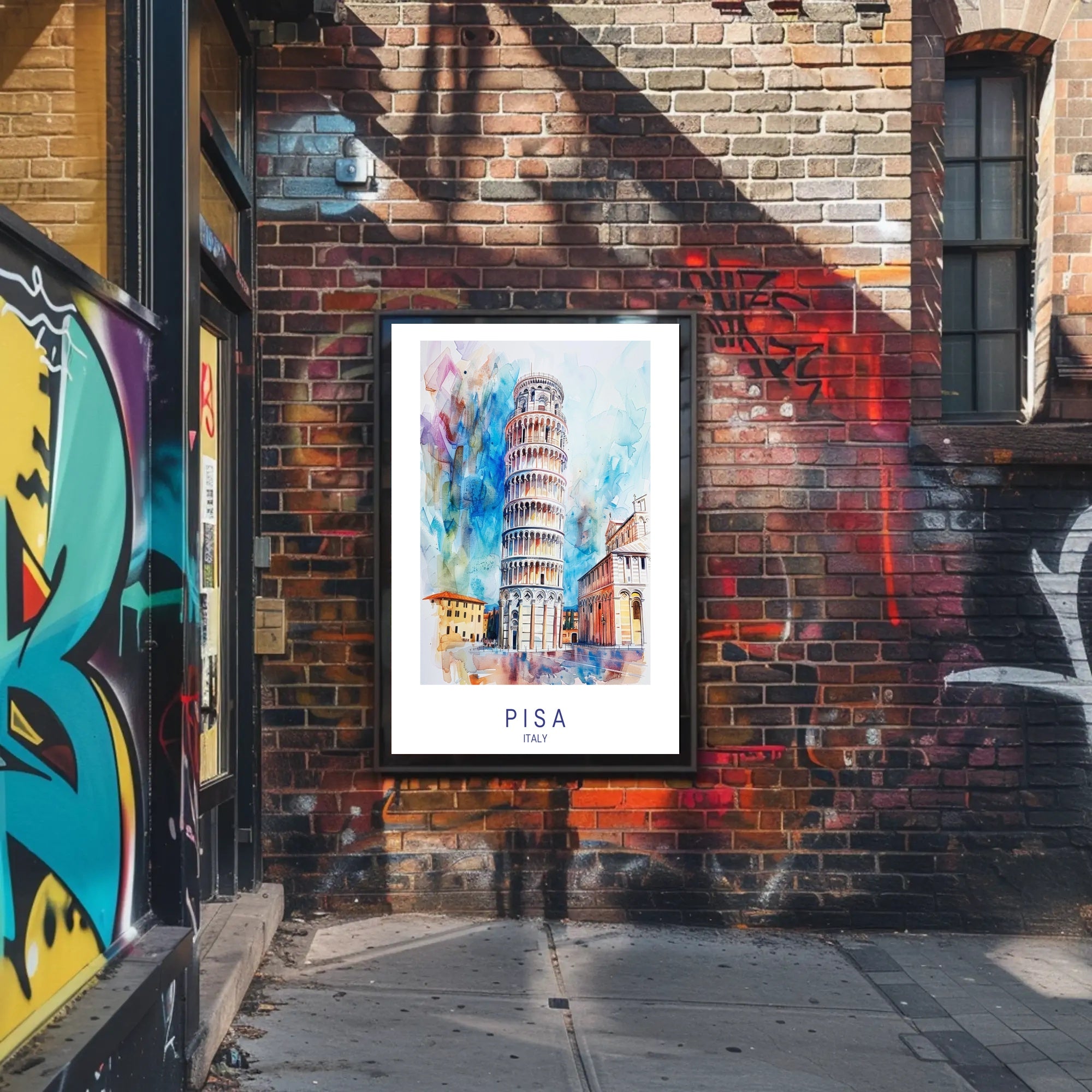 Leaning Tower of Pisa Art Travel Poster PosterGoat