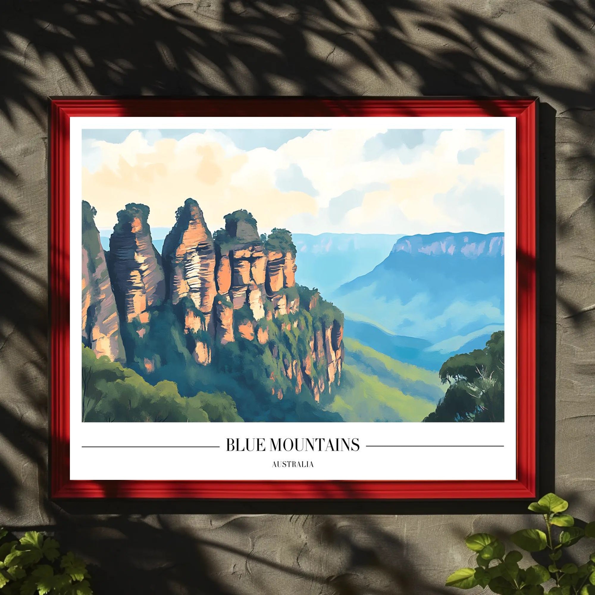 Blue Mountains Scenic Travel Poster