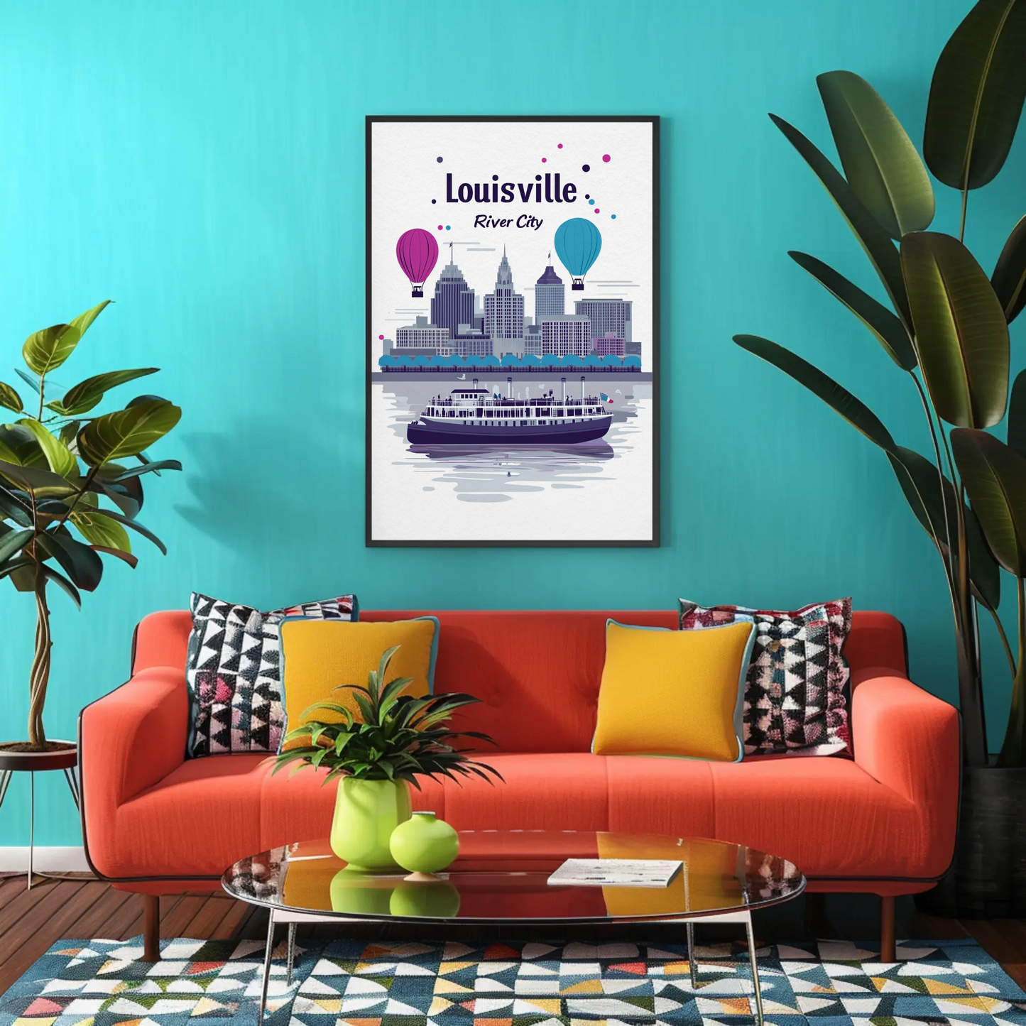 Louisville River City Vintage Poster