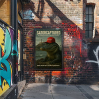 Alligator in Red Cap Political or Propaganda Poster PosterGoat