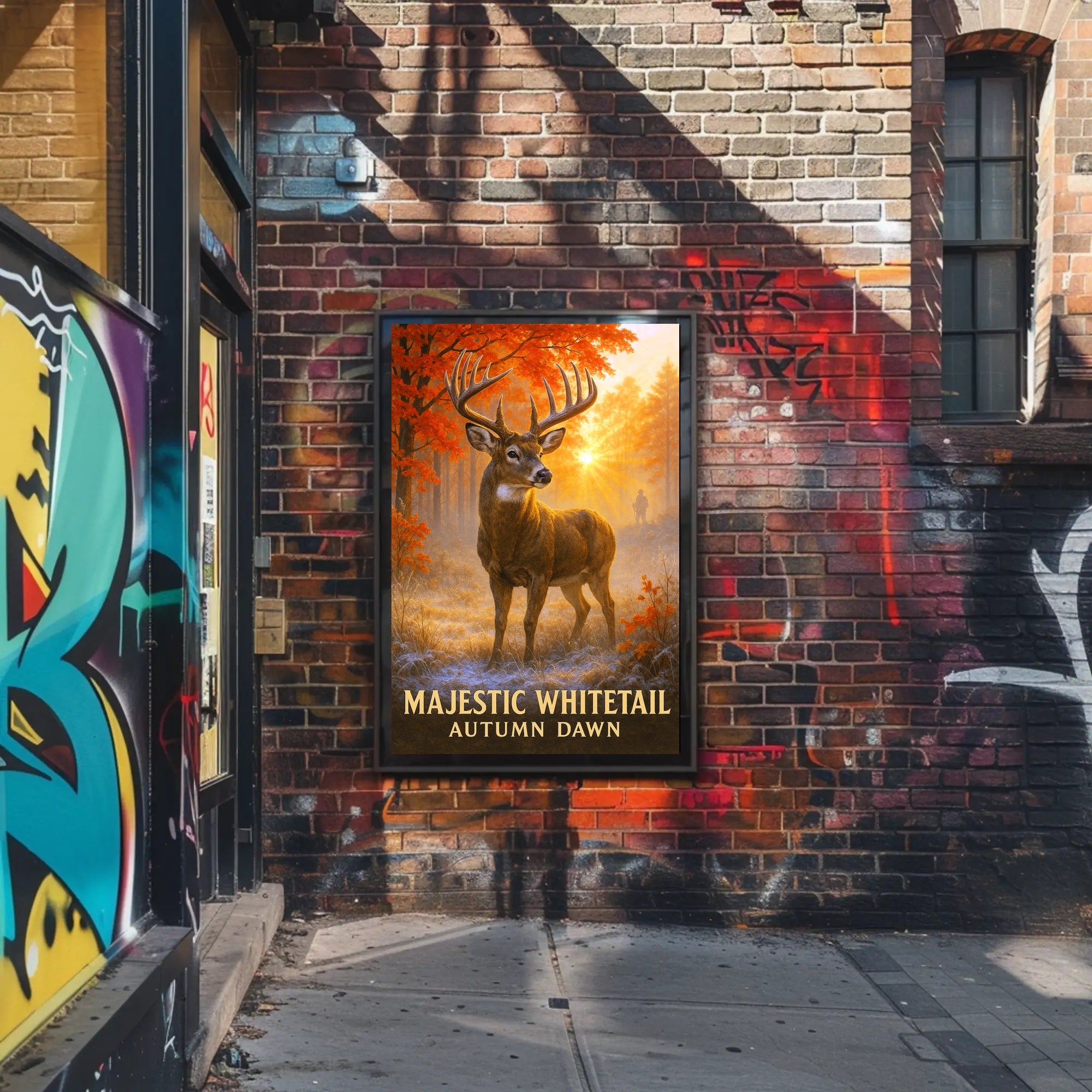 Majestic Whitetail Autumn Dawn Poster PosterGoat