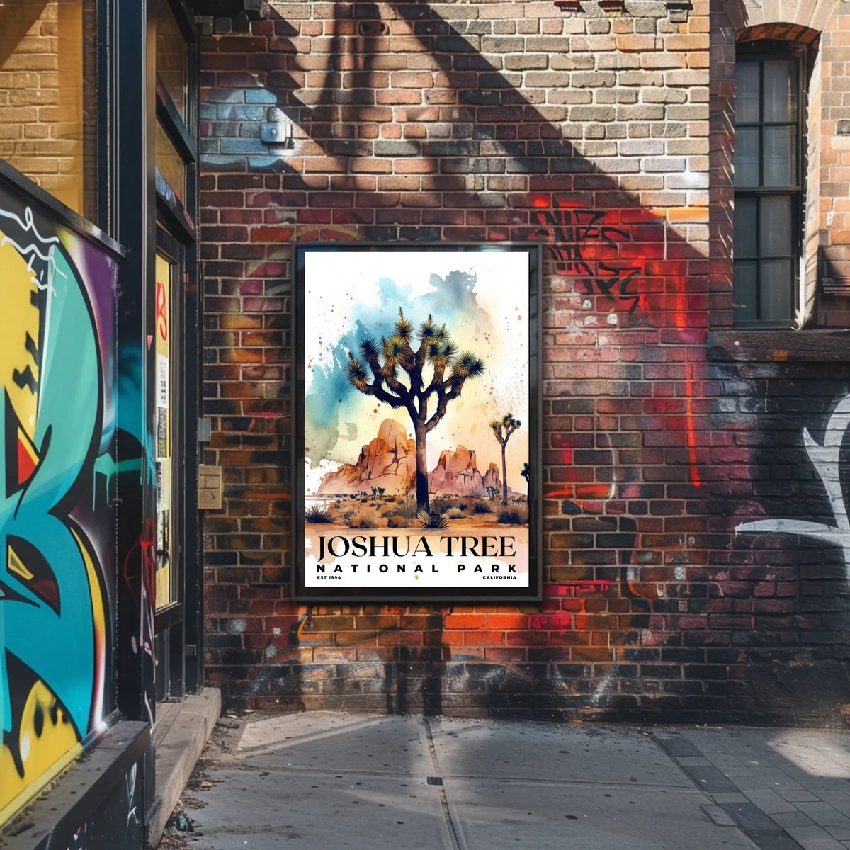 Joshua Tree Watercolor Wall Art Poster