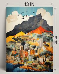 Vibrant Cityscape At The MountainS Edge Poster
