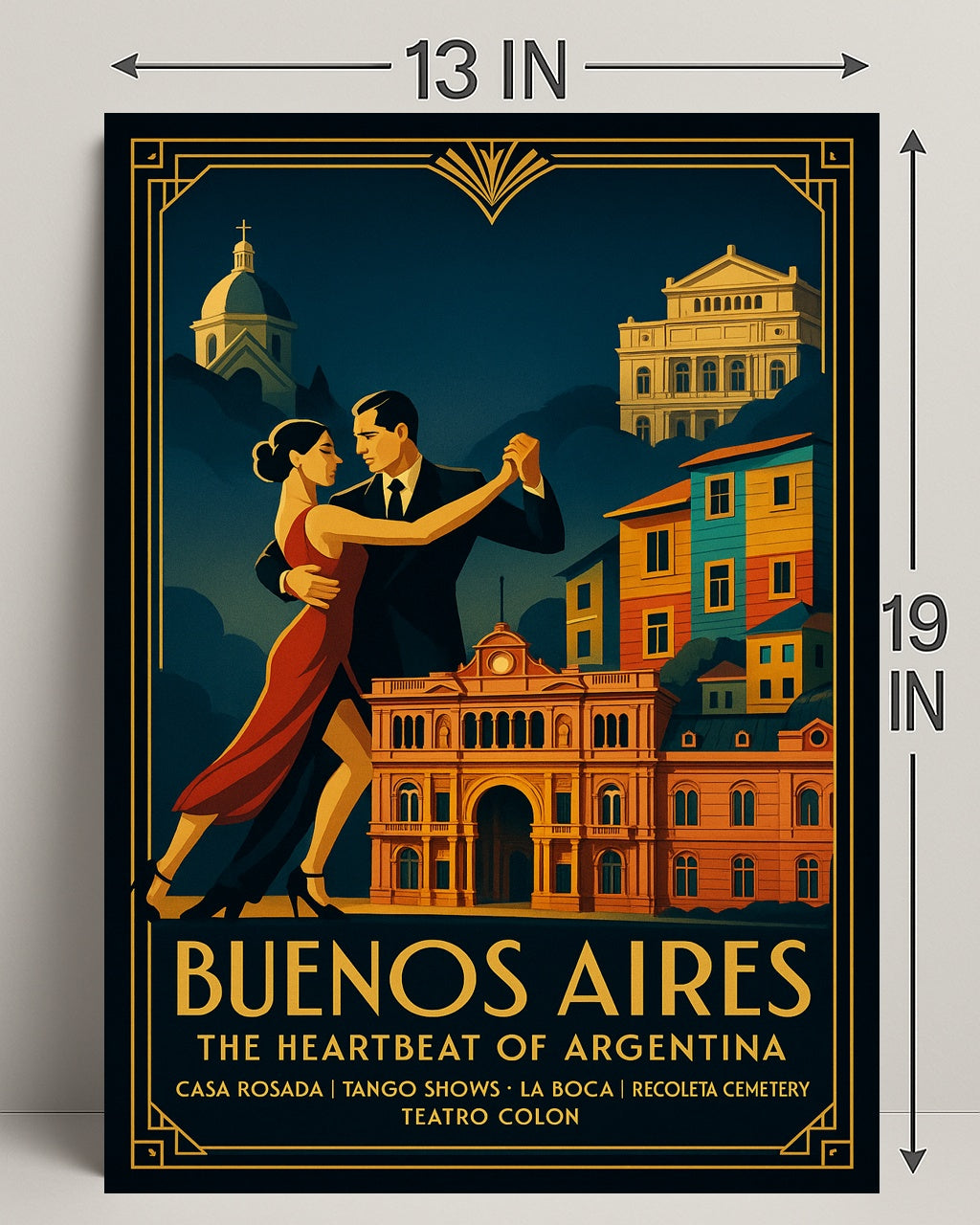 Buenos Aires Vintage Travel Poster Wall Art PosterGoat
