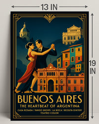 Buenos Aires Vintage Travel Poster Wall Art PosterGoat