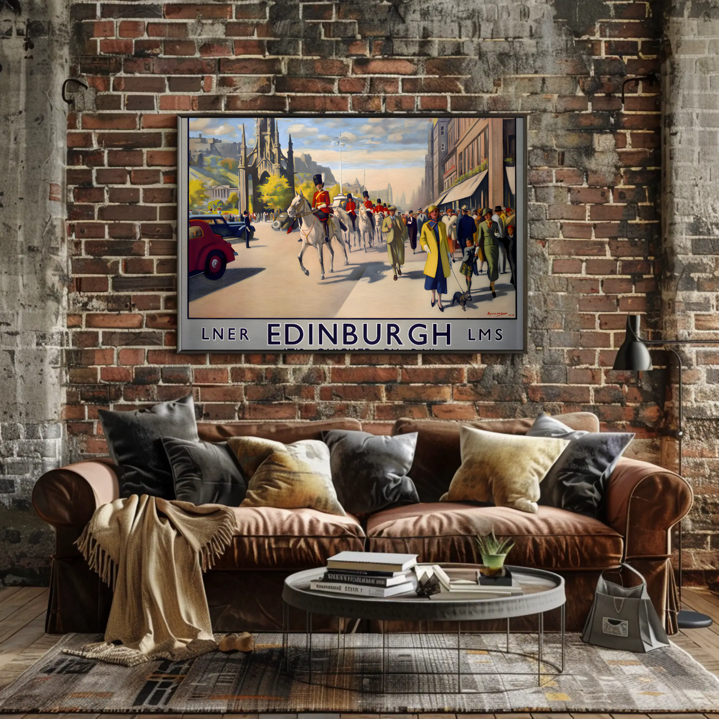 Edinburgh Travel by Rail Poster