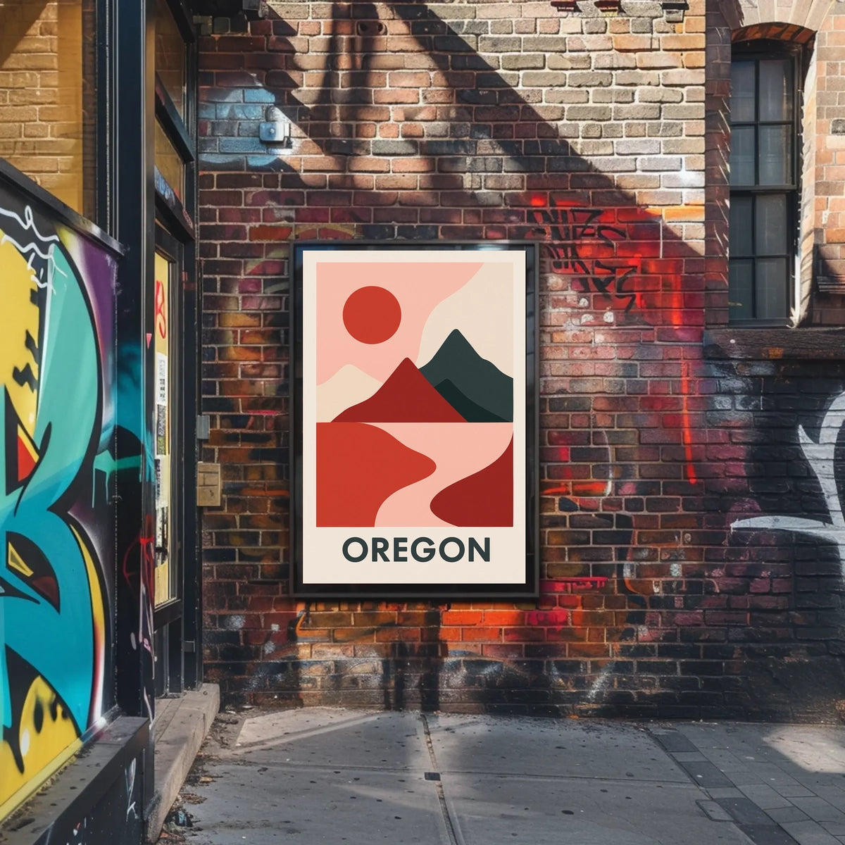 Oregon Abstract Landscape Poster