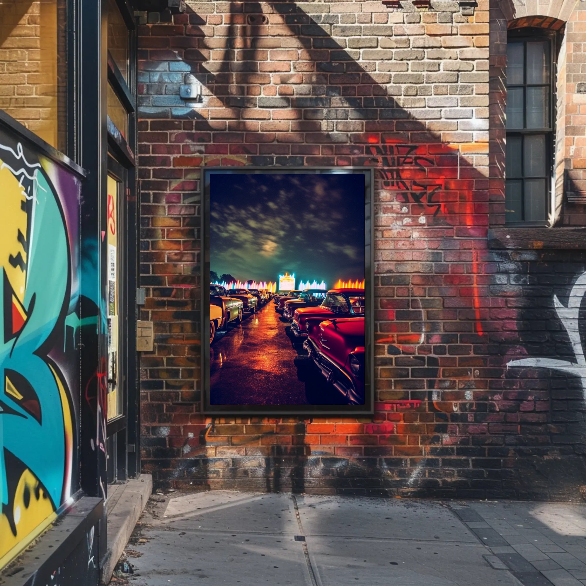 Nostalgic Drive-In Experience Poster