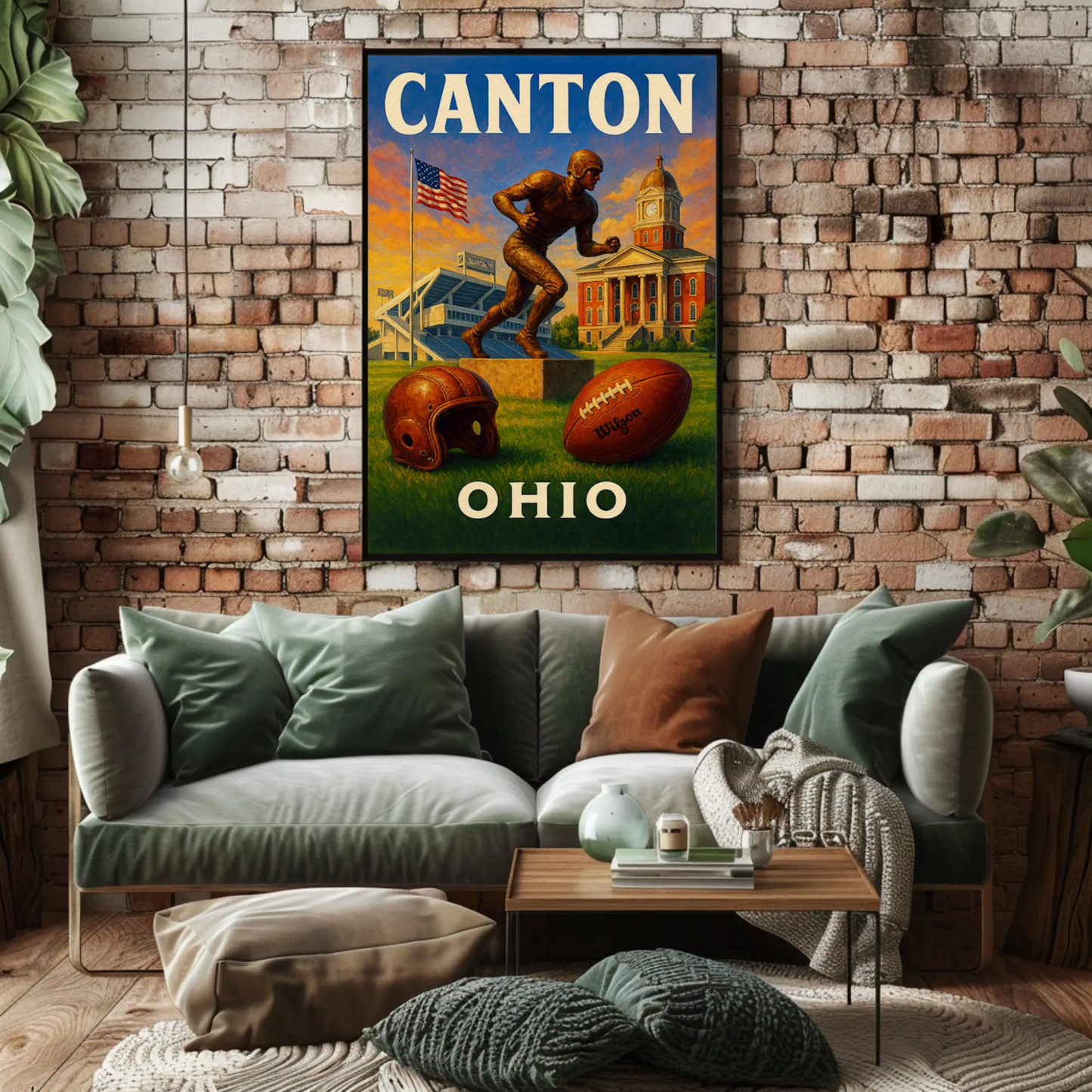 Canton Ohio Football Heritage Hall Travel Poster