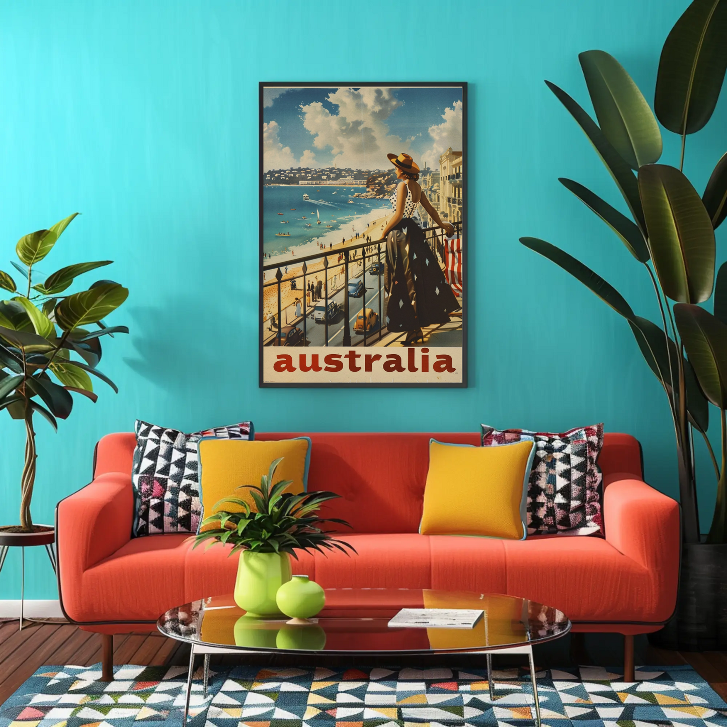Vintage Travel Poster - Australia Balcony View