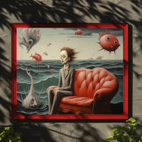 Surreal Ocean Dreamscape: Artistic Poster