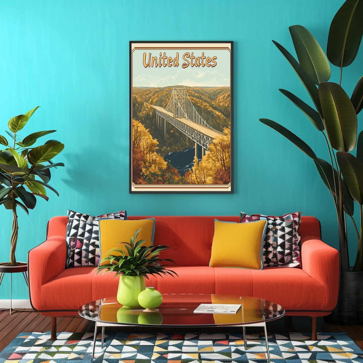 United States Scenic Bridge Poster