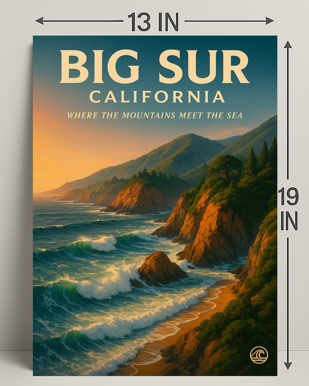 Big Sur Where the Mountains Meet the Sea Poster PosterGoat