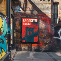 Brooklyn Bridge Urban Elegance: Modern Cityscape Poster