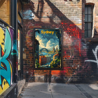 Sydney Harbour Bridge Vibrant Art - Urban or Cityscape Poster