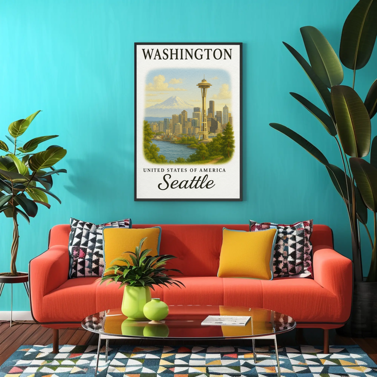 Washington, Seattle Signature Series Vintage Travel Poster