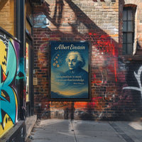 Albert Einstein Imagination Over Knowledge Poster