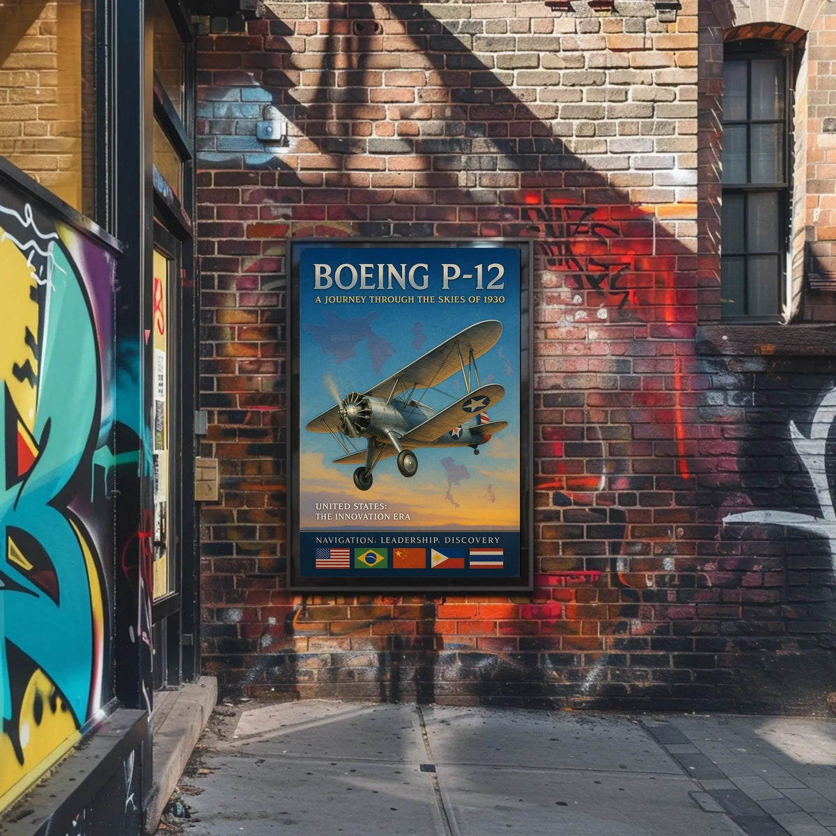 Boeing P-12 A Journey Through the Skies of 1930 Poster