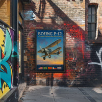 Boeing P-12 A Journey Through the Skies of 1930 Poster