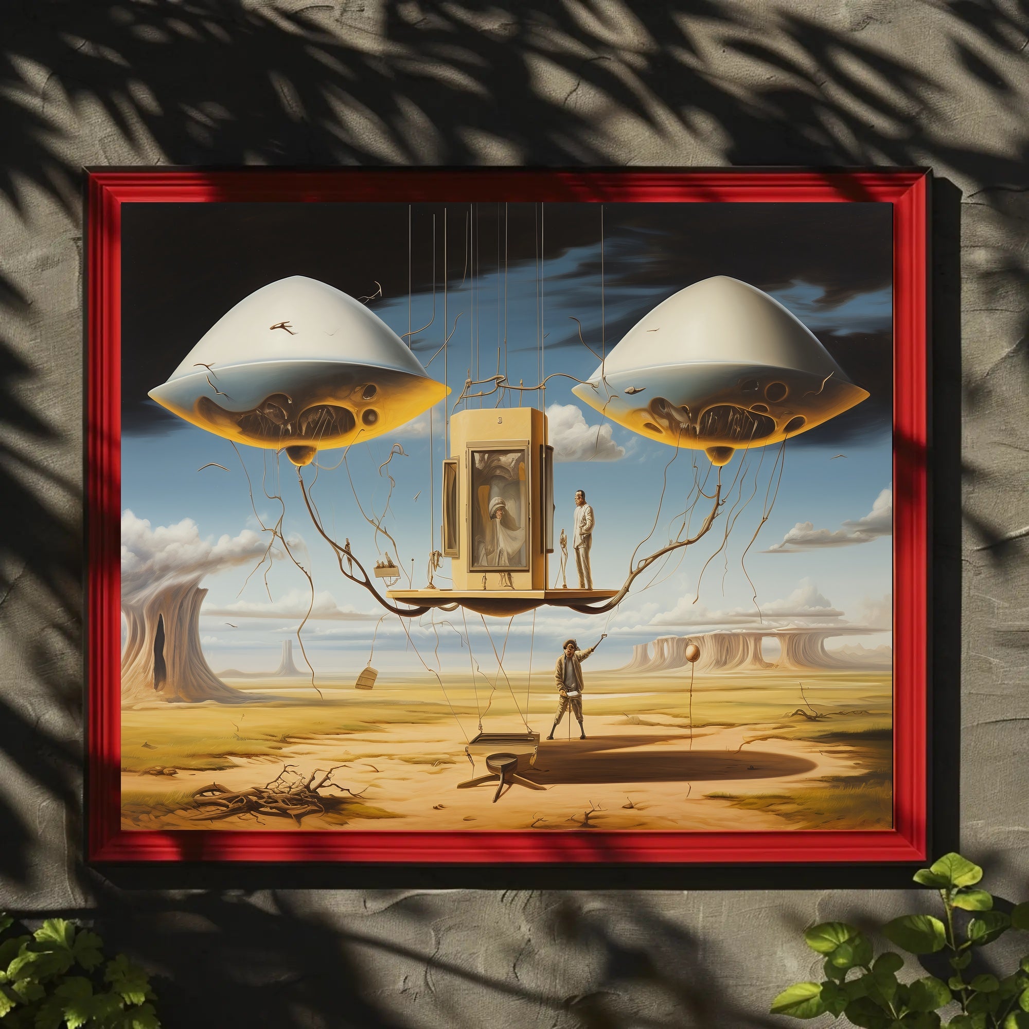 Surreal Futuristic Structure in Desert Landscape Futuristic Sci-Fi Poster