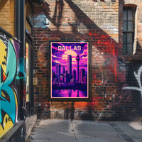 Dallas Skyline at Dusk Poster
