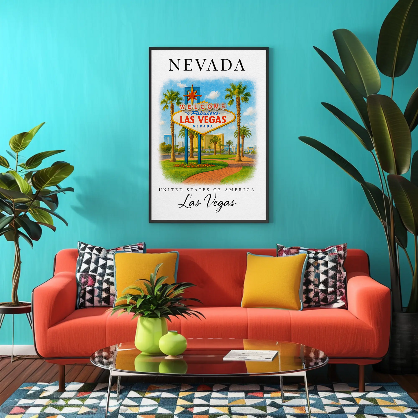 Nevada, Las Vegas Signature Series Vintage Travel Poster