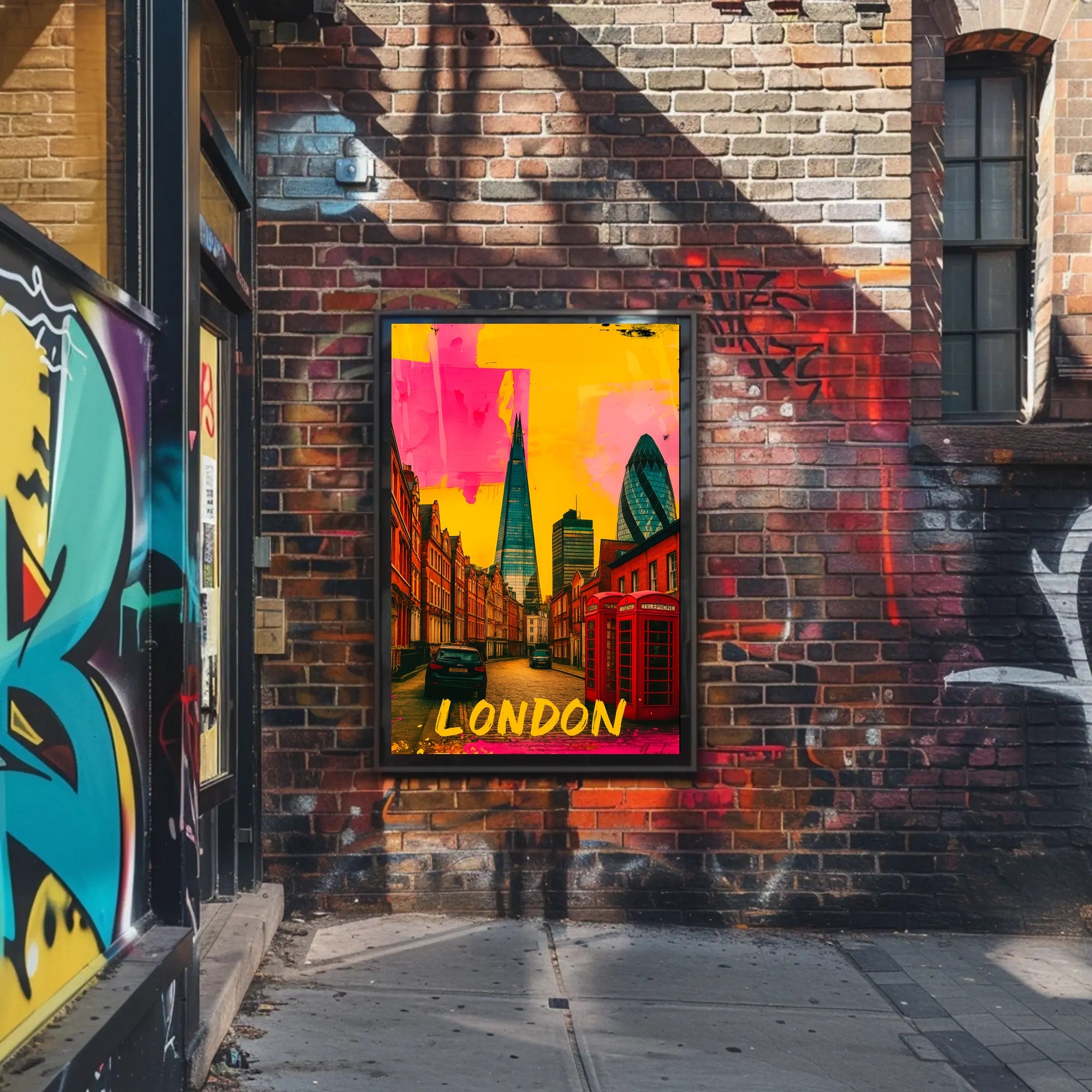 Colorful London Cityscape Pop Art Urban or Cityscape Poster
