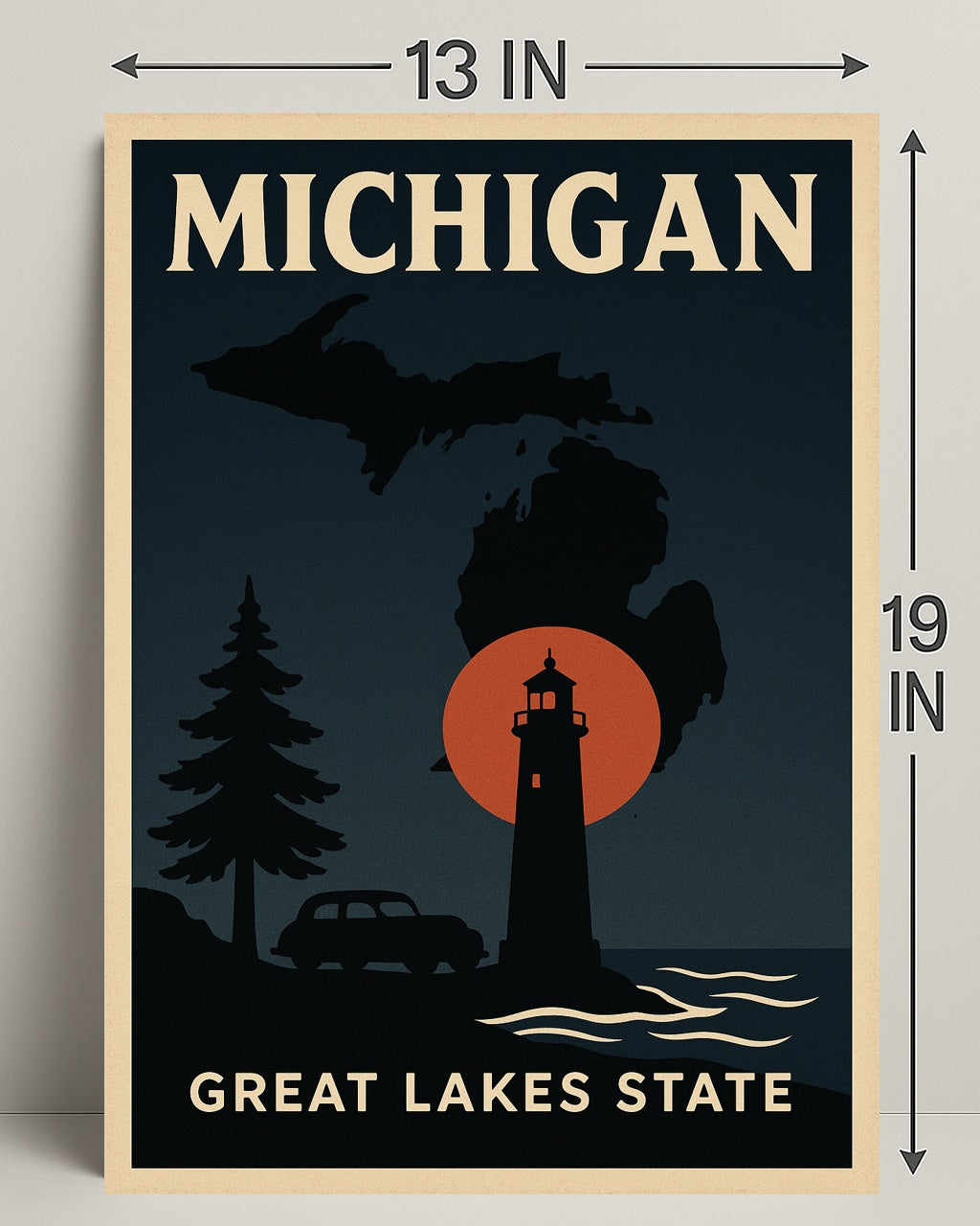 Michigan Great Lakes State Poster PosterGoat