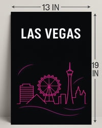 Las Vegas Neon Skyline Poster PosterGoat