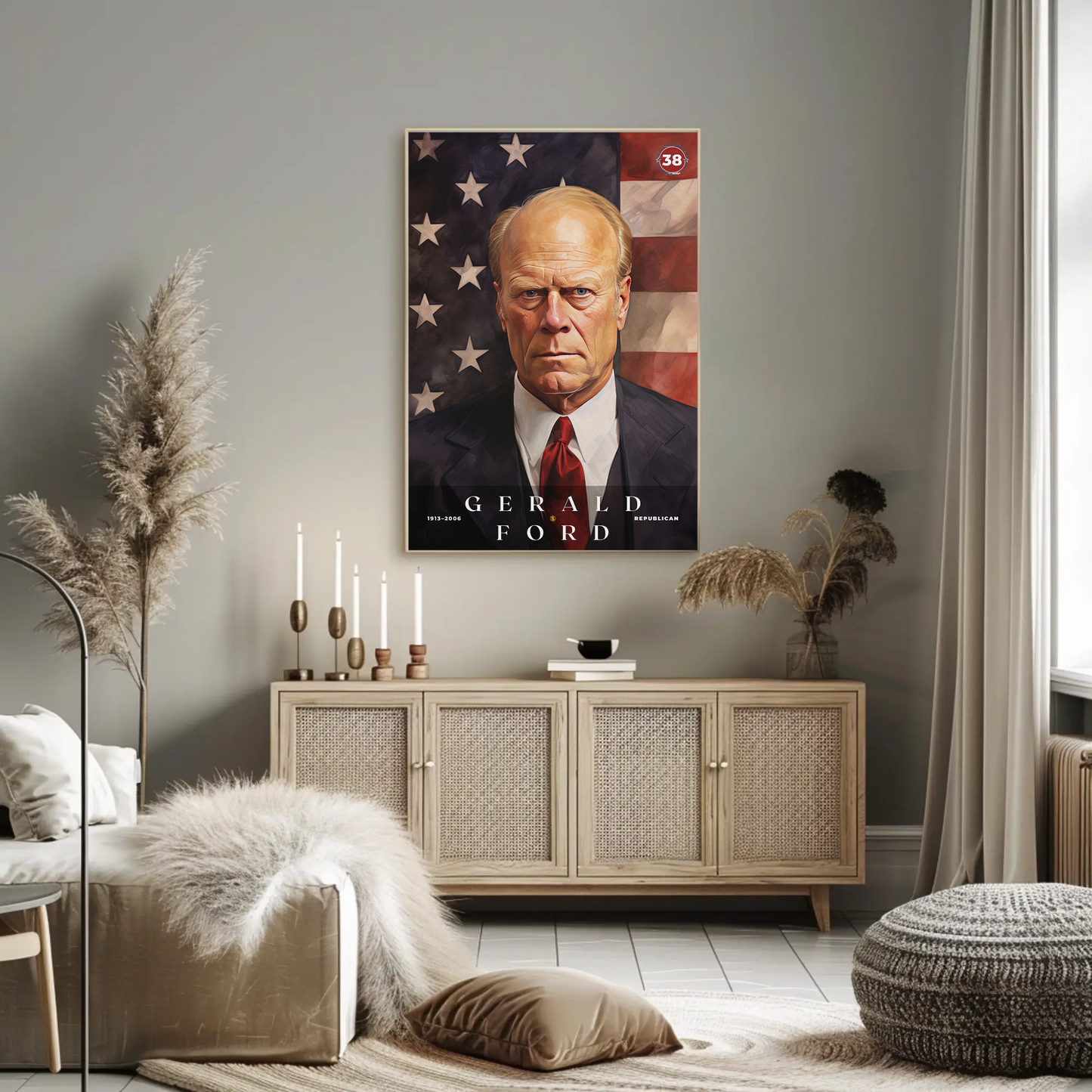 Gerald Ford 38th President Of The United States Portrait