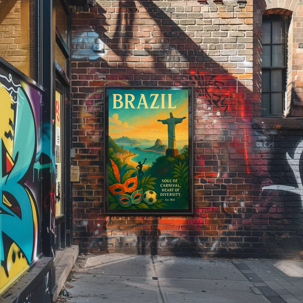 Brazilian Carnival Vintage Vibes Cultural or Heritage Poster PosterGoat