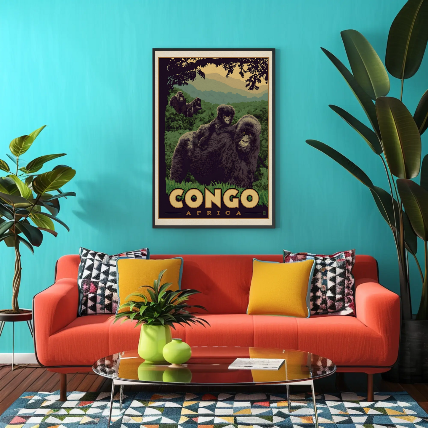 Congo Africa Vintage Poster