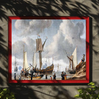 Maritime Adventure in a Bustling Historical Harbor Poster