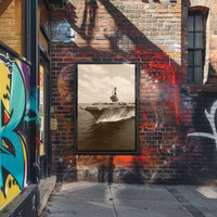 Majestic Aircraft Carrier at Sea Poster