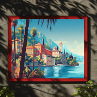 Mediterranean Coastal Escape: Vintage Travel Poster Art