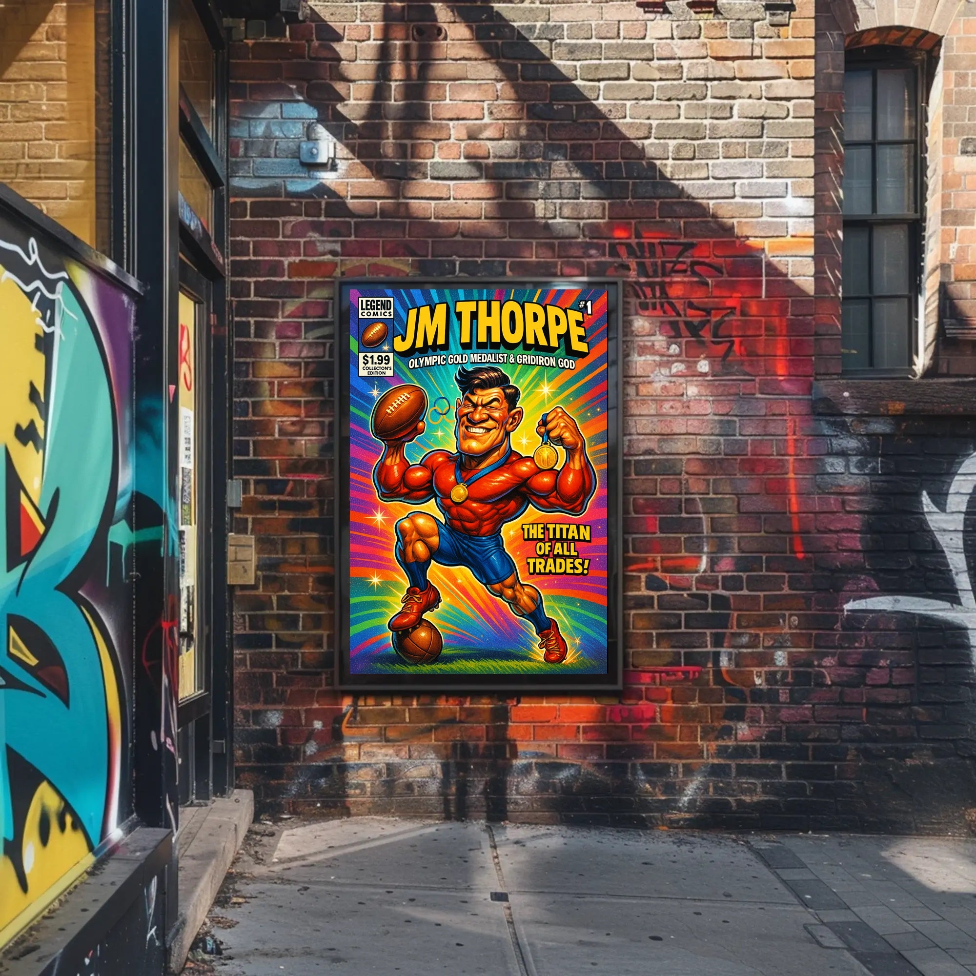 JM Thorpe – Olympic Gold Medalist & Gridiron God Poster