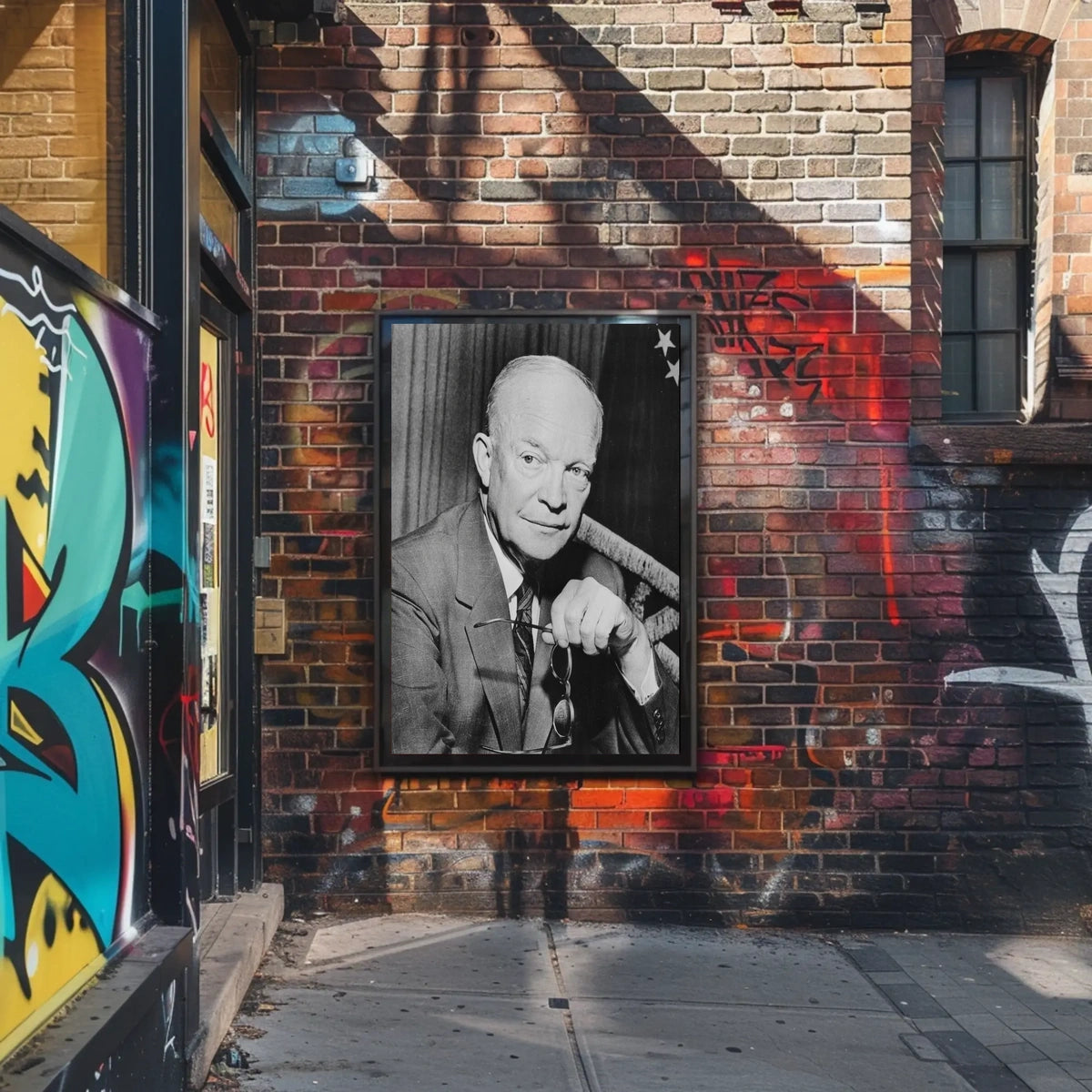 Black and White Portrait – Dwight D. Eisenhower Poster