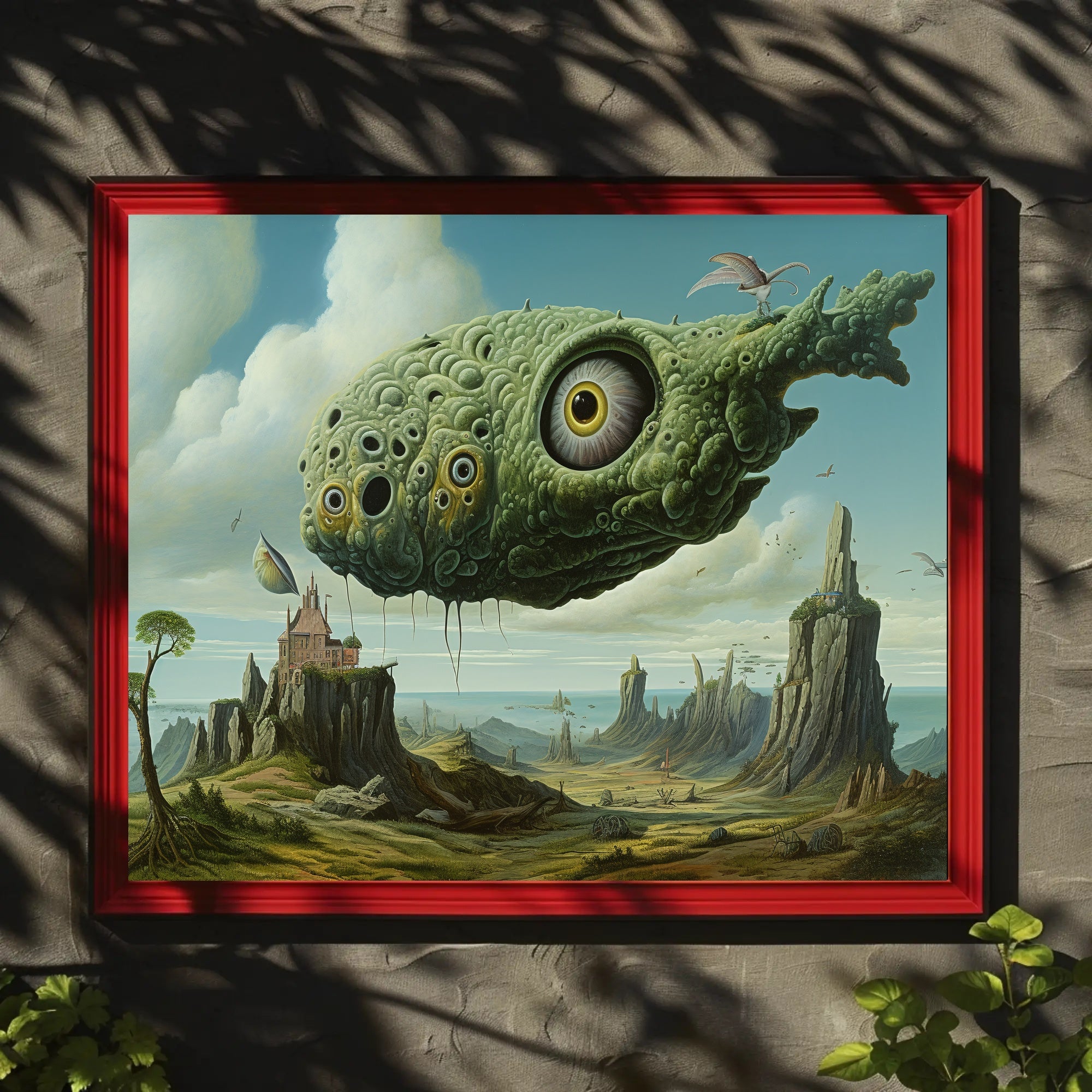 Surreal Whale Dreamscape Fantastical Poster