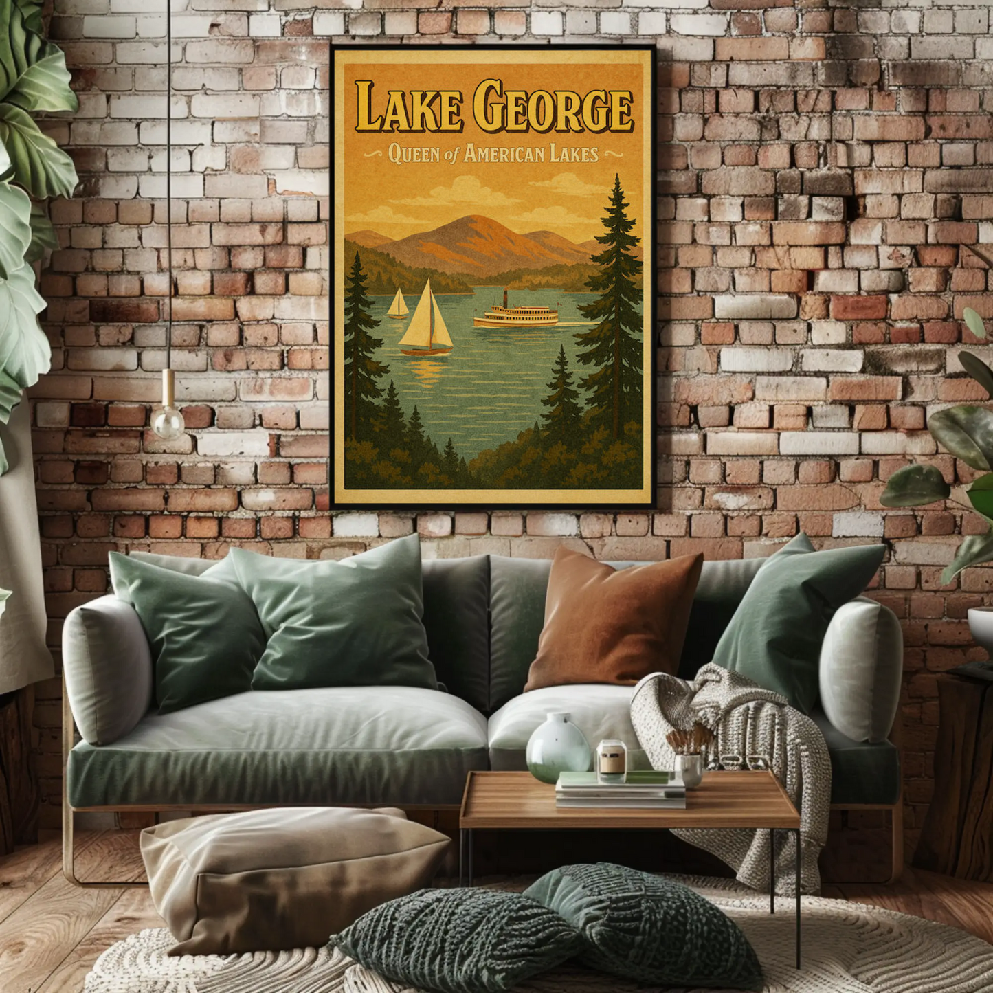 Lake George New York American Lakeside Poster