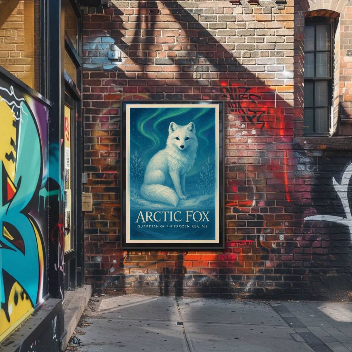 Arctic Fox Guardian of the Frozen Realms Poster