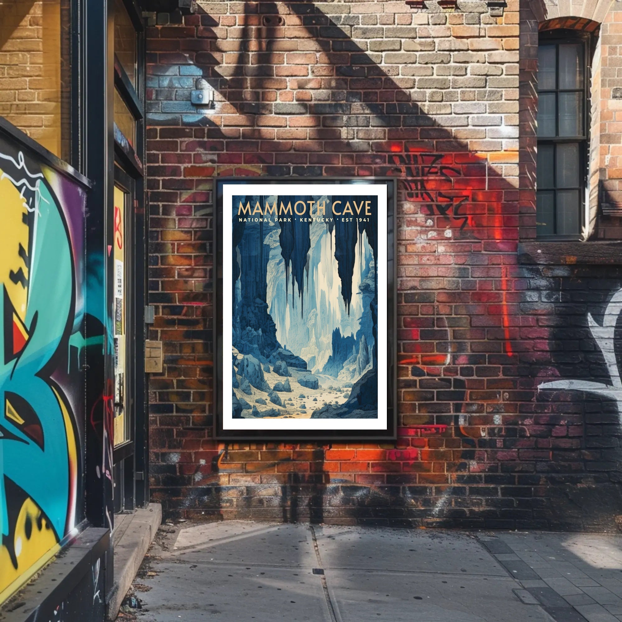 Mammoth Cave Poster Vintage National Park Print