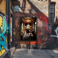 Vintage Train Compartment Retreat Poster